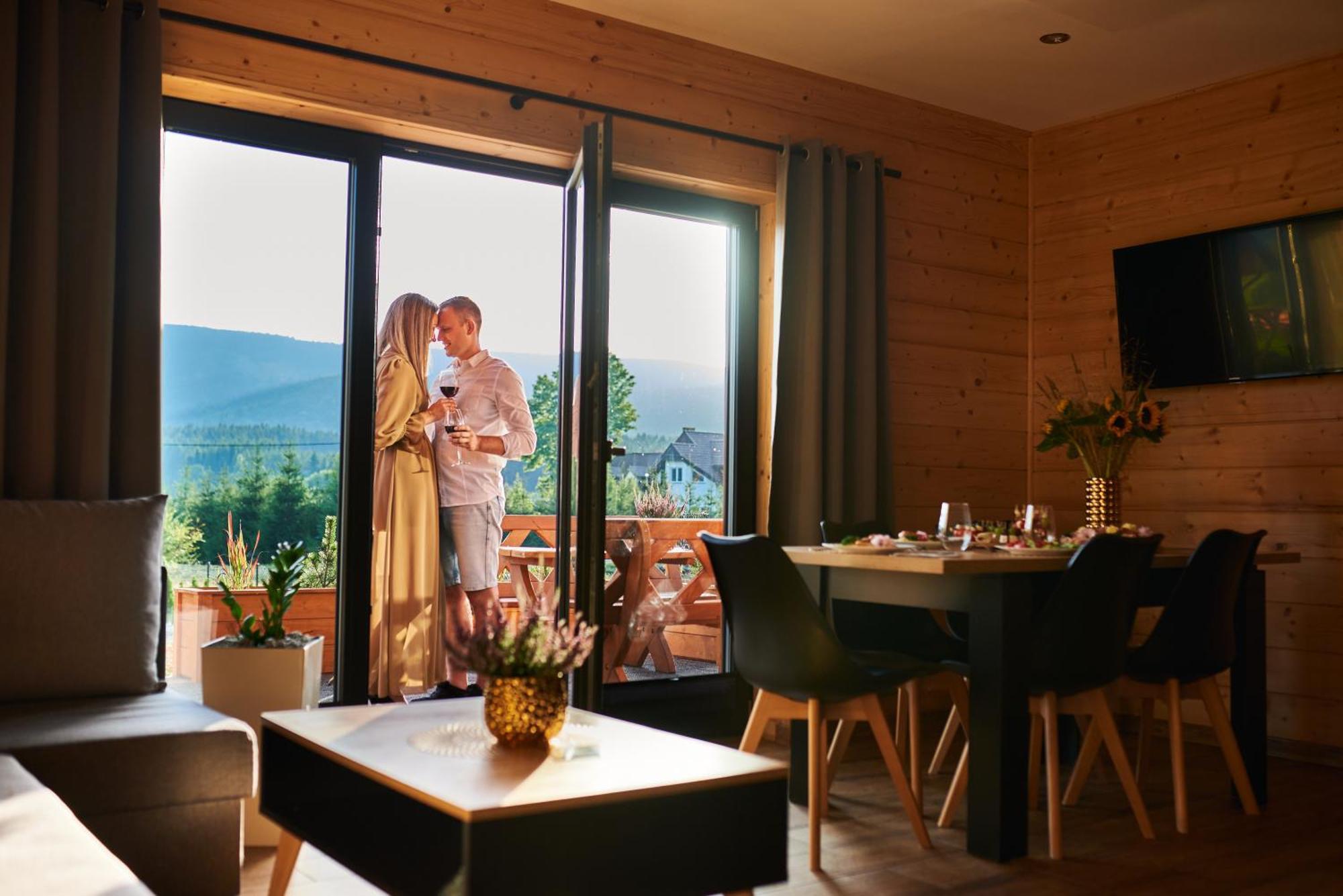 Osada Orlica Klimatyczne Domki Z Widokiem Na Gory I Termalnym Spa Sauna Jacuzzi 4 Km Od Zieleniec Ski Arena Lasowka 外观 照片