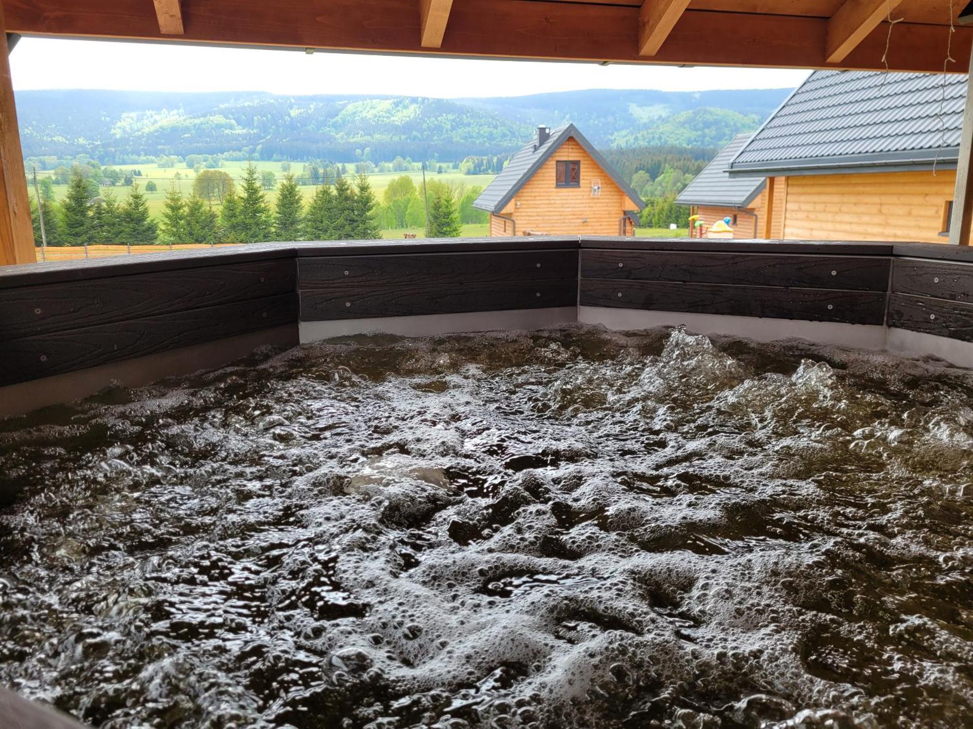 Osada Orlica Klimatyczne Domki Z Widokiem Na Gory I Termalnym Spa Sauna Jacuzzi 4 Km Od Zieleniec Ski Arena Lasowka 外观 照片