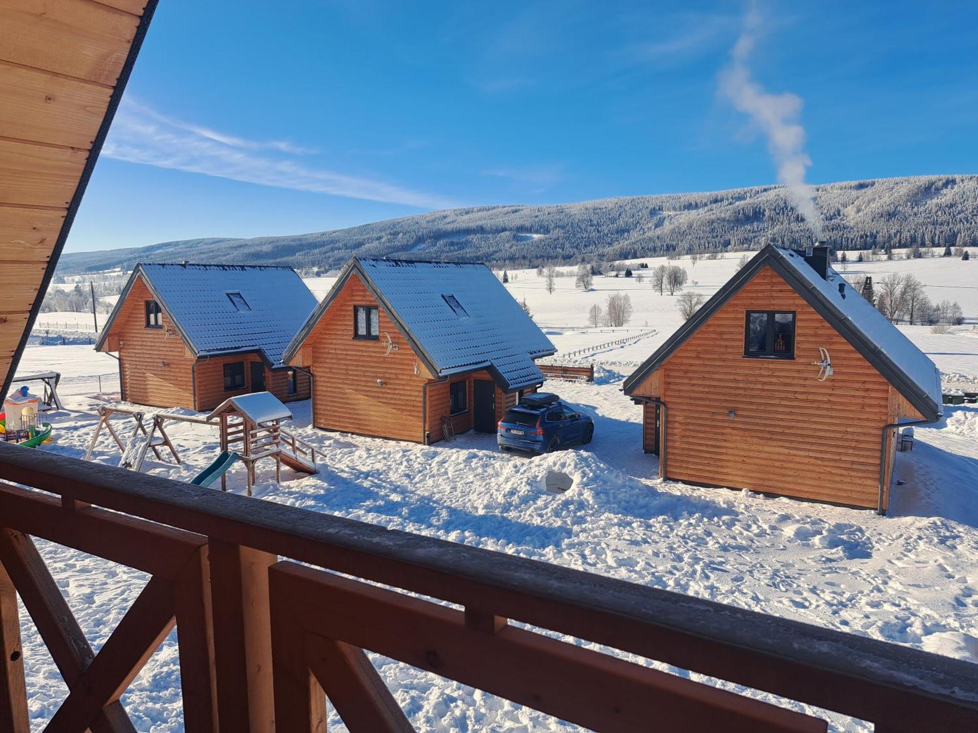 Osada Orlica Klimatyczne Domki Z Widokiem Na Gory I Termalnym Spa Sauna Jacuzzi 4 Km Od Zieleniec Ski Arena Lasowka 外观 照片