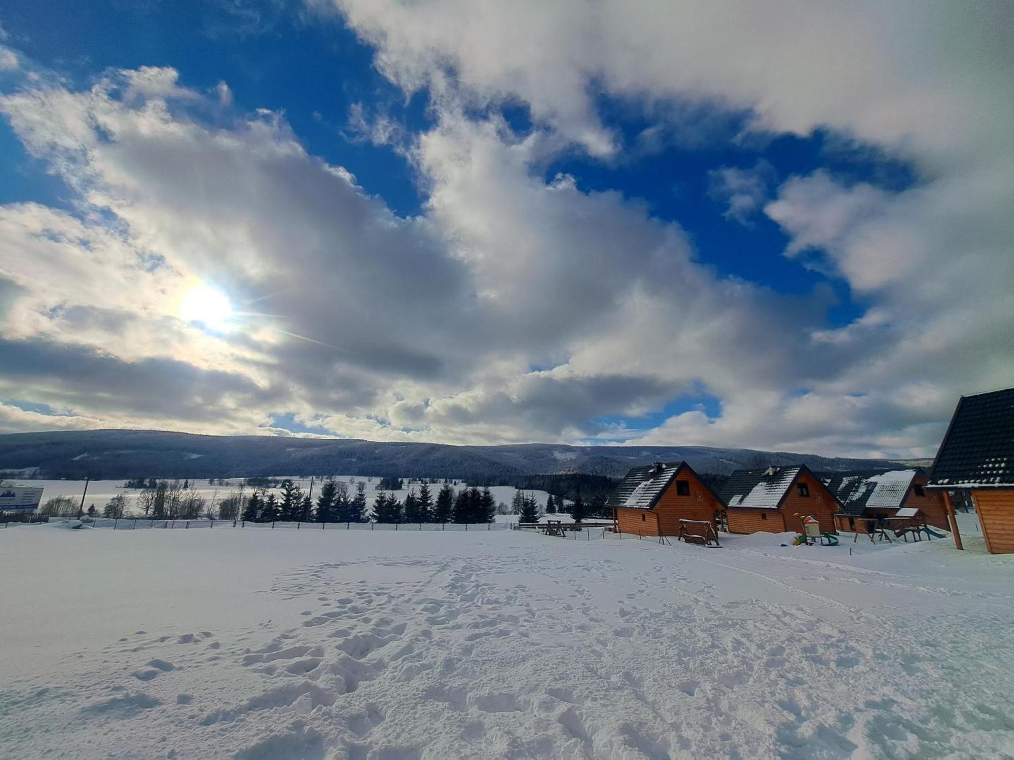 Osada Orlica Klimatyczne Domki Z Widokiem Na Gory I Termalnym Spa Sauna Jacuzzi 4 Km Od Zieleniec Ski Arena Lasowka 外观 照片