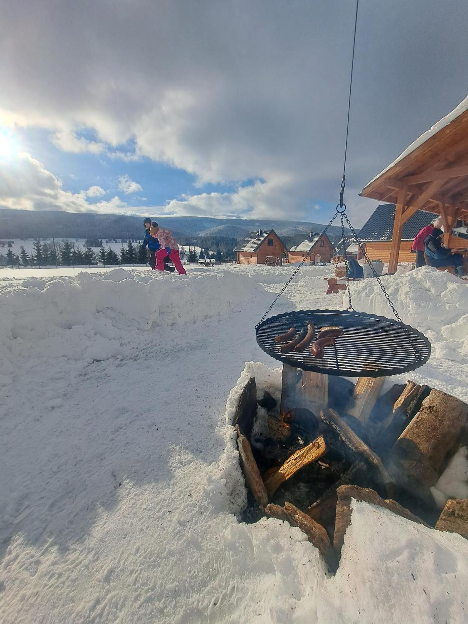 Osada Orlica Klimatyczne Domki Z Widokiem Na Gory I Termalnym Spa Sauna Jacuzzi 4 Km Od Zieleniec Ski Arena Lasowka 外观 照片